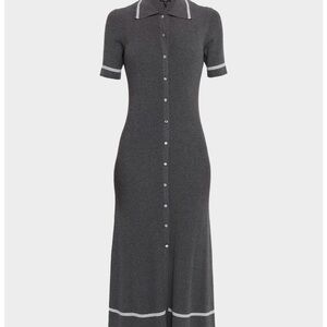 Elegant Gray Knit Dress